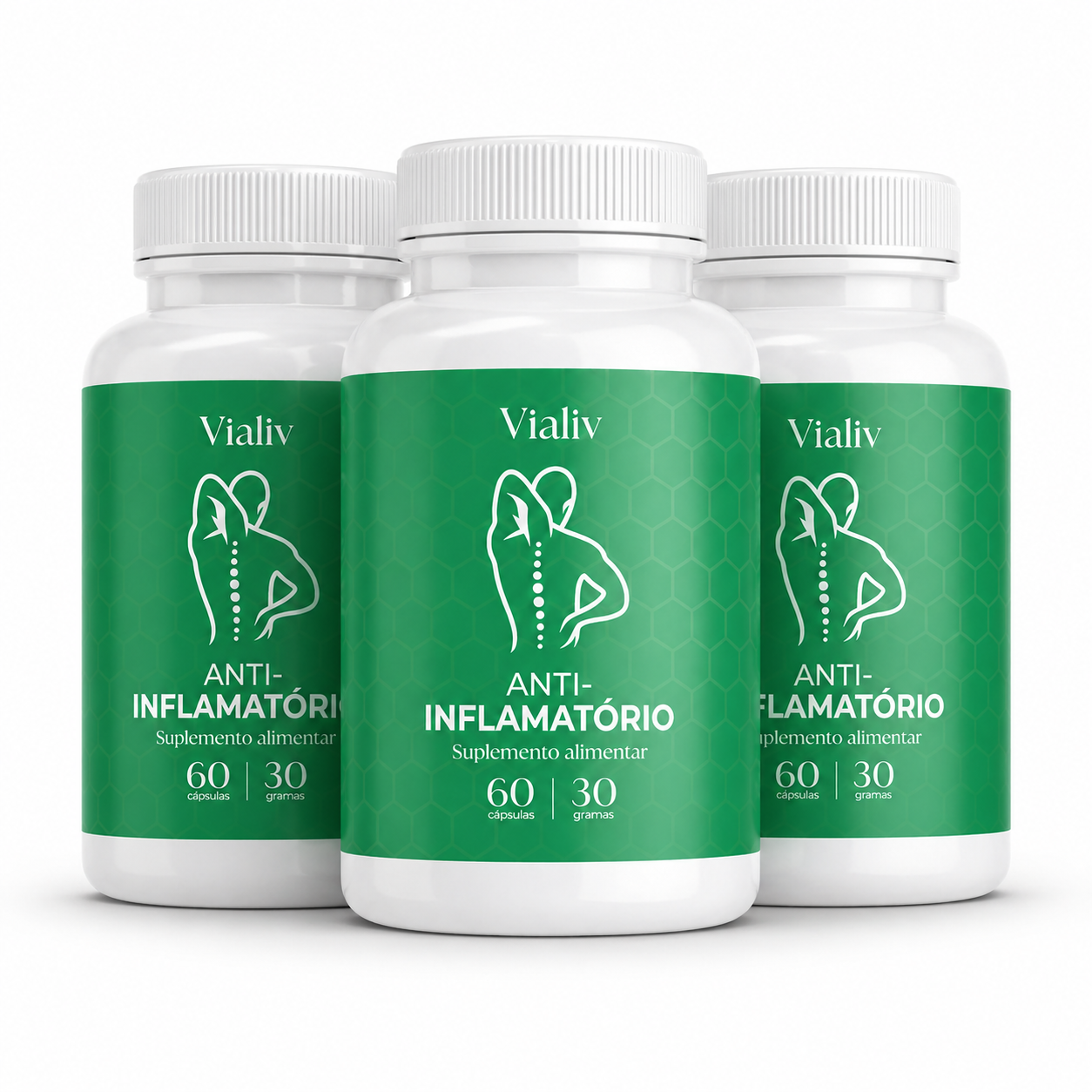 Kit 3 Frascos Vialiv